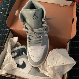 Jordan Air Gray and White Sneakers